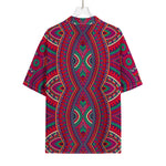 Red Tribal Ethnic Mandala Print Rayon Hawaiian Shirt