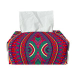 Red Tribal Ethnic Mandala Print Rectangle Tissue Box Cover