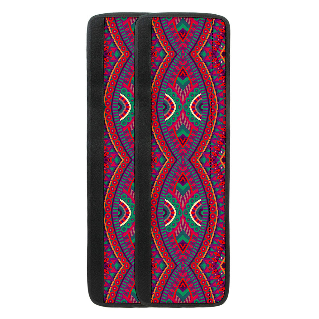 Red Tribal Ethnic Mandala Print Refrigerator Handle Covers