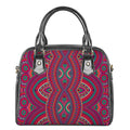 Red Tribal Ethnic Mandala Print Shoulder Handbag