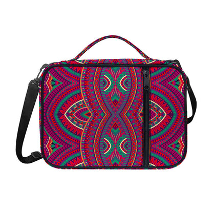 Red Tribal Ethnic Mandala Print Shoulder Strap Bible Bag