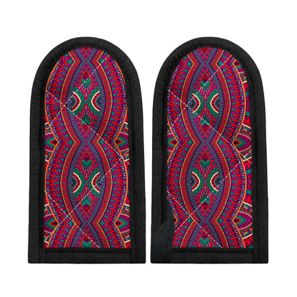 Red Tribal Ethnic Mandala Print Skillet Handle Cover