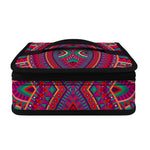 Red Tribal Ethnic Mandala Print Small Lunch Bag