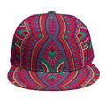 Red Tribal Ethnic Mandala Print Snapback Cap
