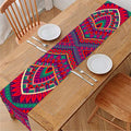Red Tribal Ethnic Mandala Print Table Runner