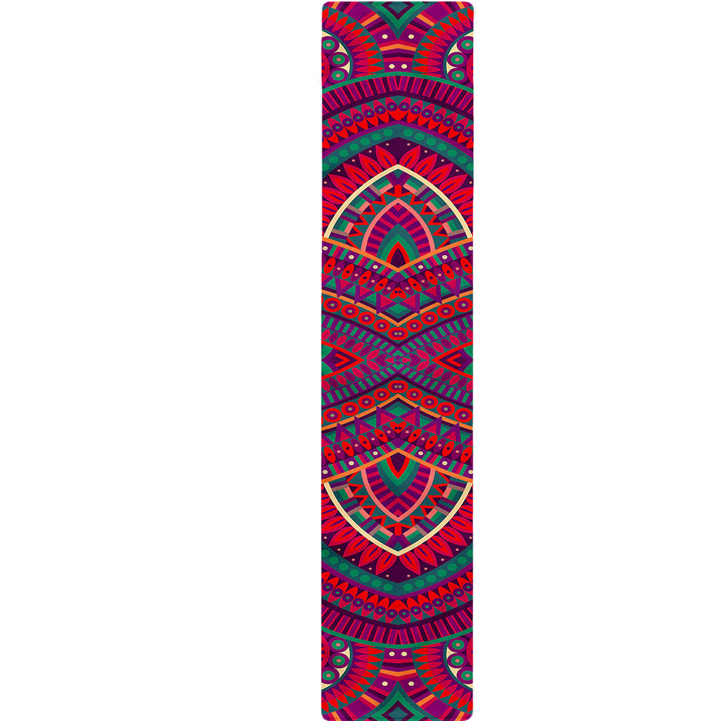 Red Tribal Ethnic Mandala Print Table Runner