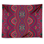 Red Tribal Ethnic Mandala Print Tapestry