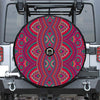 Red Tribal Ethnic Mandala Print Tire Cover With Camera Hole