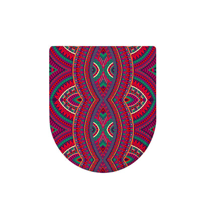 Red Tribal Ethnic Mandala Print Toilet Lid Cover