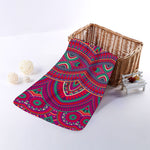 Red Tribal Ethnic Mandala Print Towel