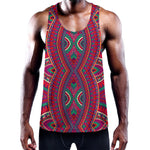 Red Tribal Ethnic Mandala Print Training Tank Top