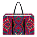 Red Tribal Ethnic Mandala Print Utility Tote Bag