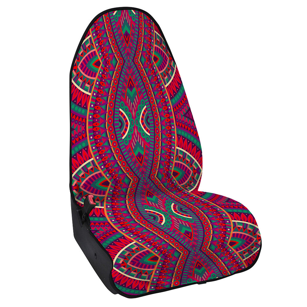 Red Tribal Ethnic Mandala Print Waterproof Car Seat Cover
