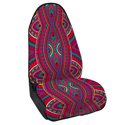 Red Tribal Ethnic Mandala Print Waterproof Car Seat Cover