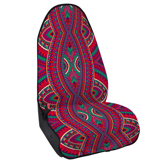 Red Tribal Ethnic Mandala Print Waterproof Car Seat Cover