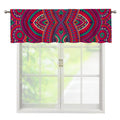 Red Tribal Ethnic Mandala Print Window Valance