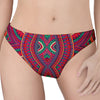 Red Tribal Ethnic Mandala Print Women's Thong