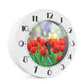 Red Tulip Print Alarm Clock