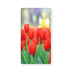 Red Tulip Print Baby Crib Sheet