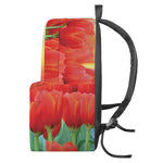 Red Tulip Print Backpack