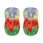 Red Tulip Print Bar Stool Covers
