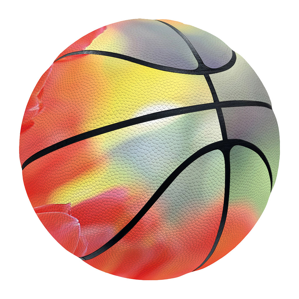 Red Tulip Print Basketball
