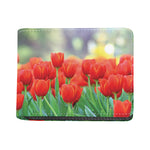 Red Tulip Print Bifold Wallet
