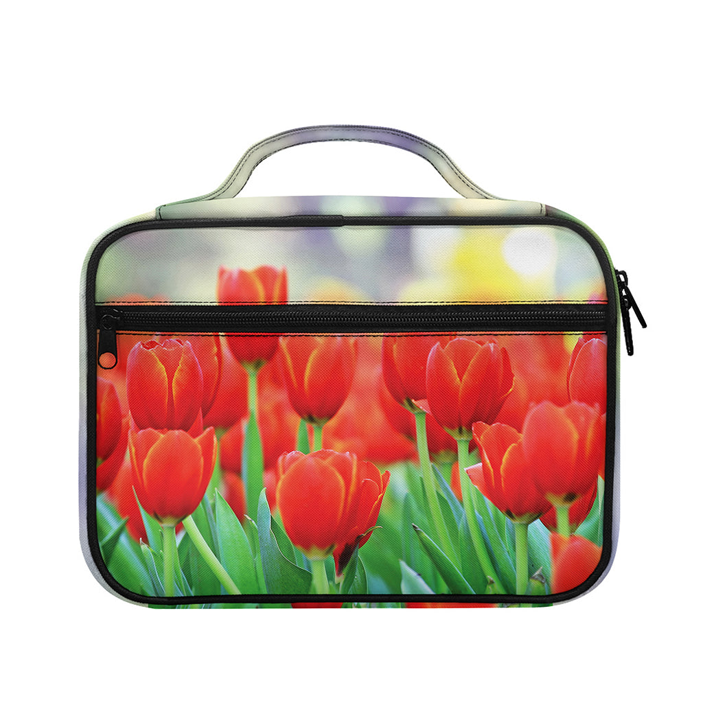 Red Tulip Print Briefcase Bible Bag