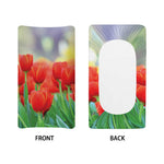 Red Tulip Print Changing Pad Cover