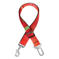 Red Tulip Print Dog Seat Belt