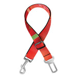 Red Tulip Print Dog Seat Belt