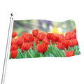 Red Tulip Print Flag
