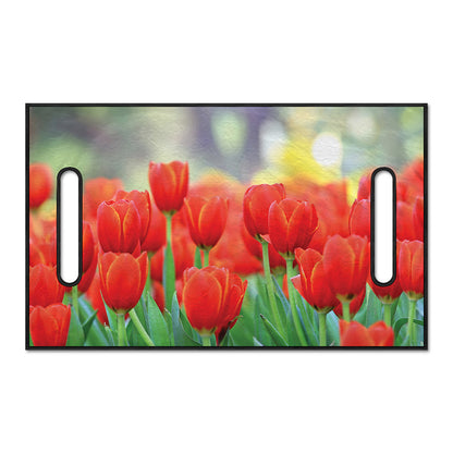 Red Tulip Print Golf Cart Seat Cover
