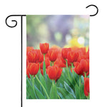 Red Tulip Print House Flag