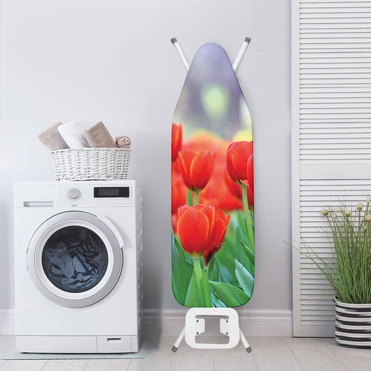 Red Tulip Print Ironing Board Cover