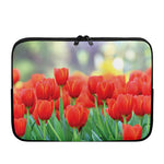 Red Tulip Print Laptop Sleeve