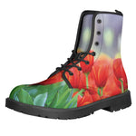 Red Tulip Print Backpack