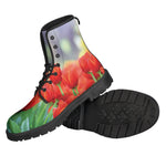 Red Tulip Print Backpack