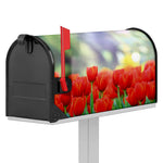 Red Tulip Print Mailbox Cover
