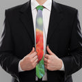 Red Tulip Print Necktie