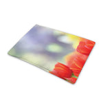 Red Tulip Print Pet Cooling Mat Cover