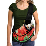 Red Tulip Print Pet Sling Carrier