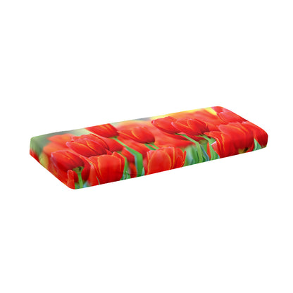 Red Tulip Print Piano Keyboard Cover