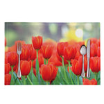 Red Tulip Print Placemat
