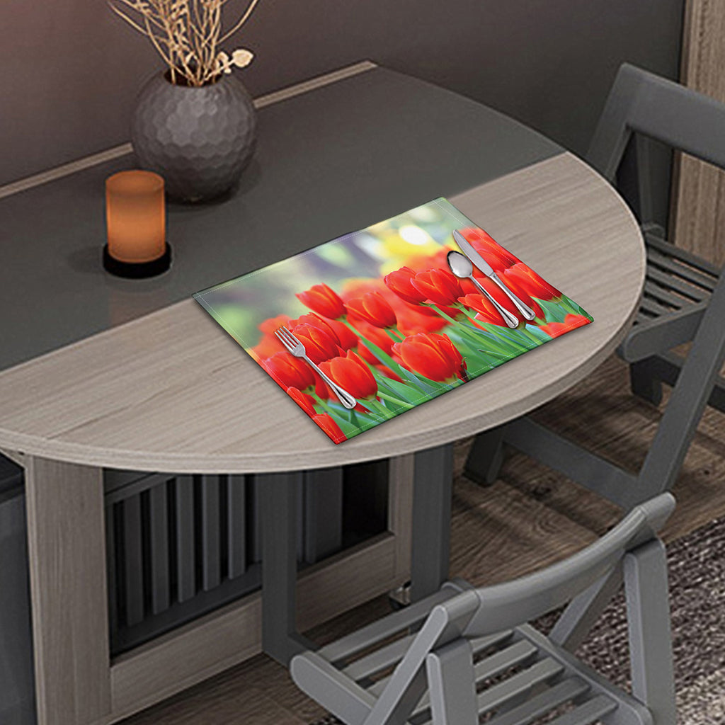 Red Tulip Print Placemat