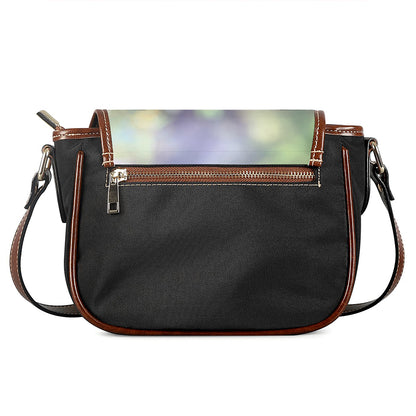 Red Tulip Print Saddle Bag