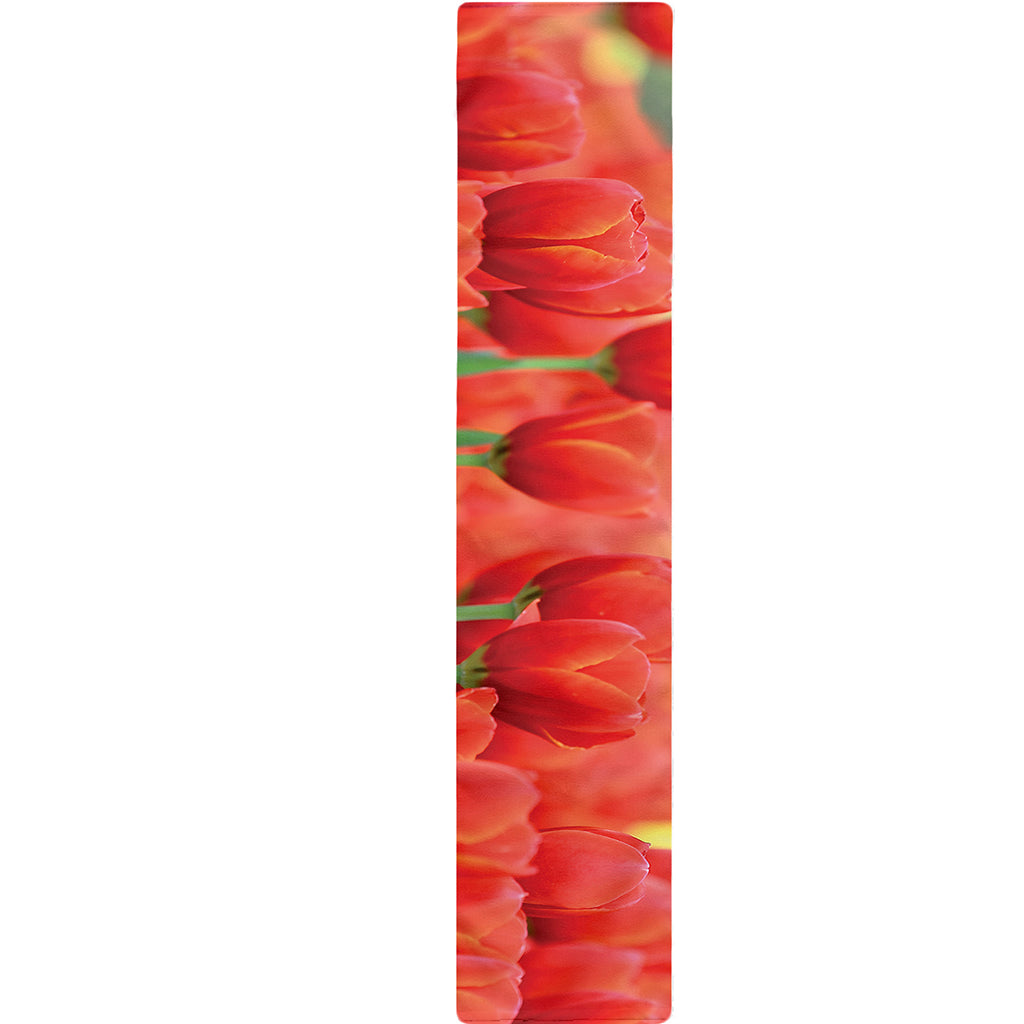 Red Tulip Print Table Runner