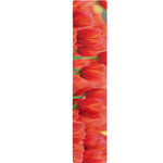 Red Tulip Print Table Runner