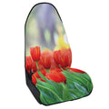 Red Tulip Print Waterproof Car Seat Cover