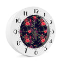 Red Violet Roses Floral Pattern Print Alarm Clock